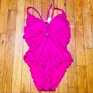 NWT Shade & Shore Pink One Piece Swimsuit